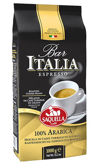 Saquella Caffe Bar Italia 100% Arabica 1000g Bohnen