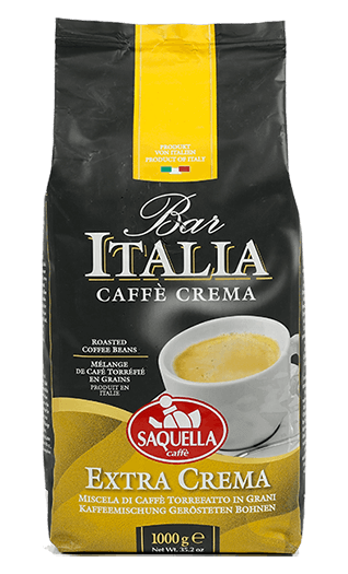 Saquella Caffe Bar Italia Extra Crema 1000g Bohnen