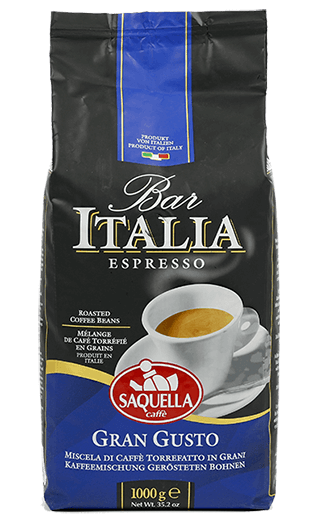 Saquella Caffe Bar Italia Gran Gusto 1000g Bohnen